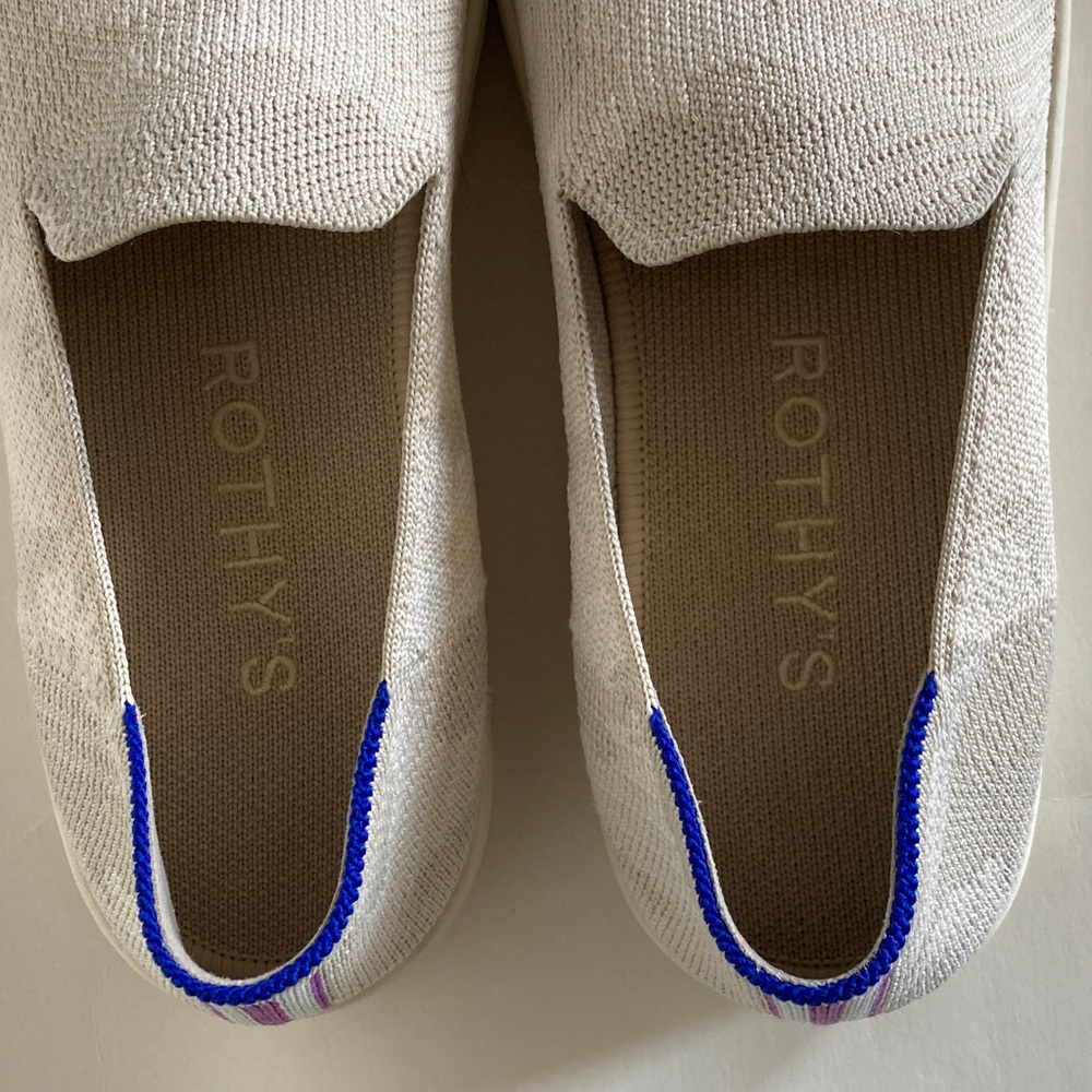 Rothy's The Original Slip On Sneakers Beige Camo Print Size 8 - Picture 8 of 16